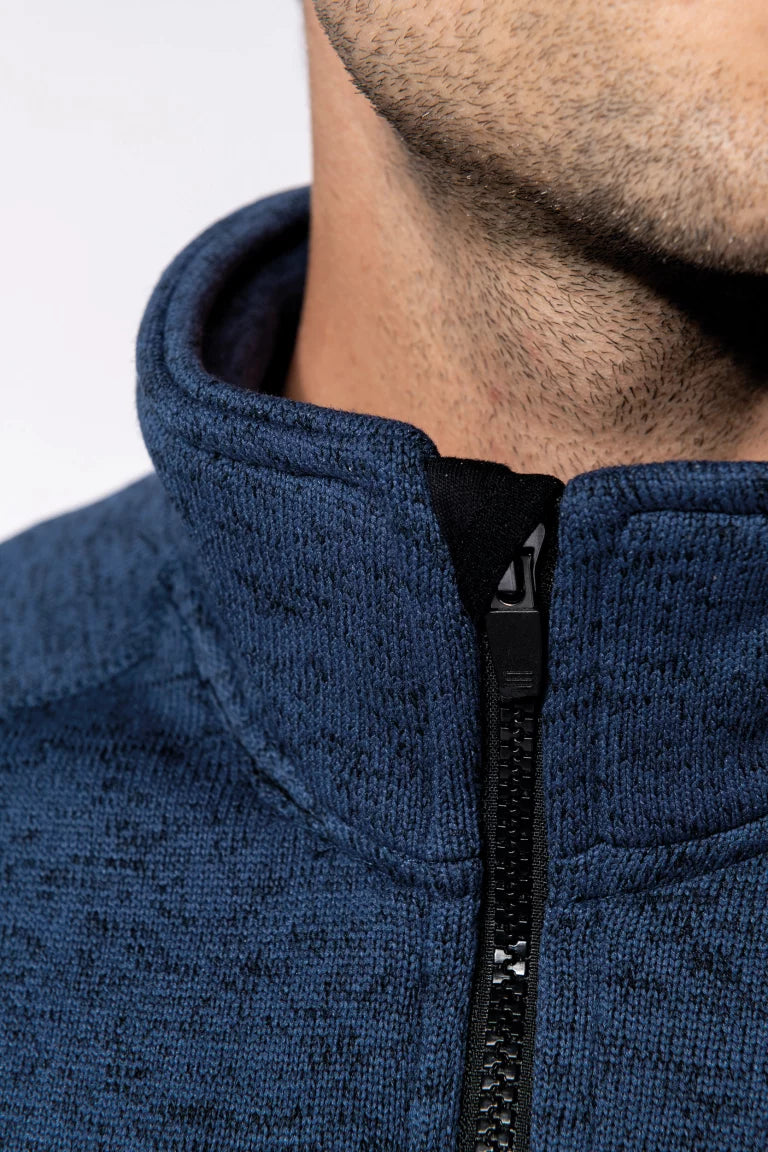 Close-up blauw OWN LANE FLEECE Vest