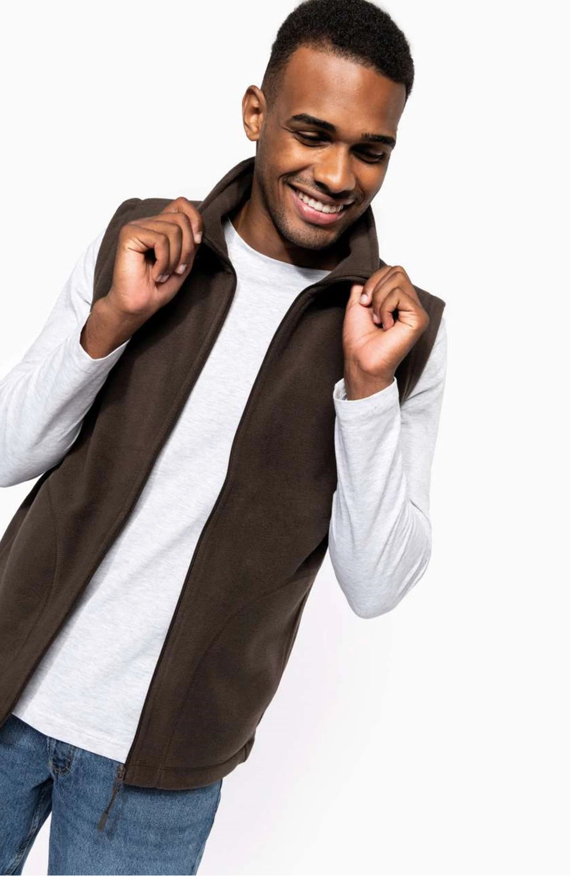 Espresso OWN LANE FLEECE Gilet