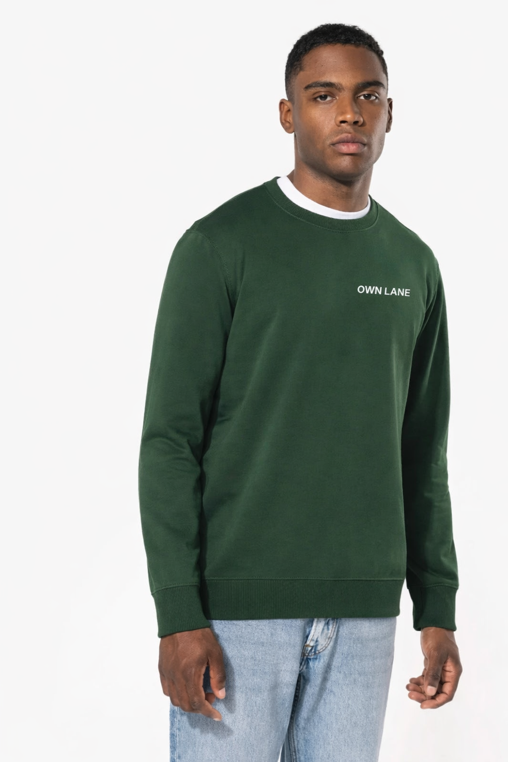 Groene Close-up grijze OWN LANE FORM Sweater