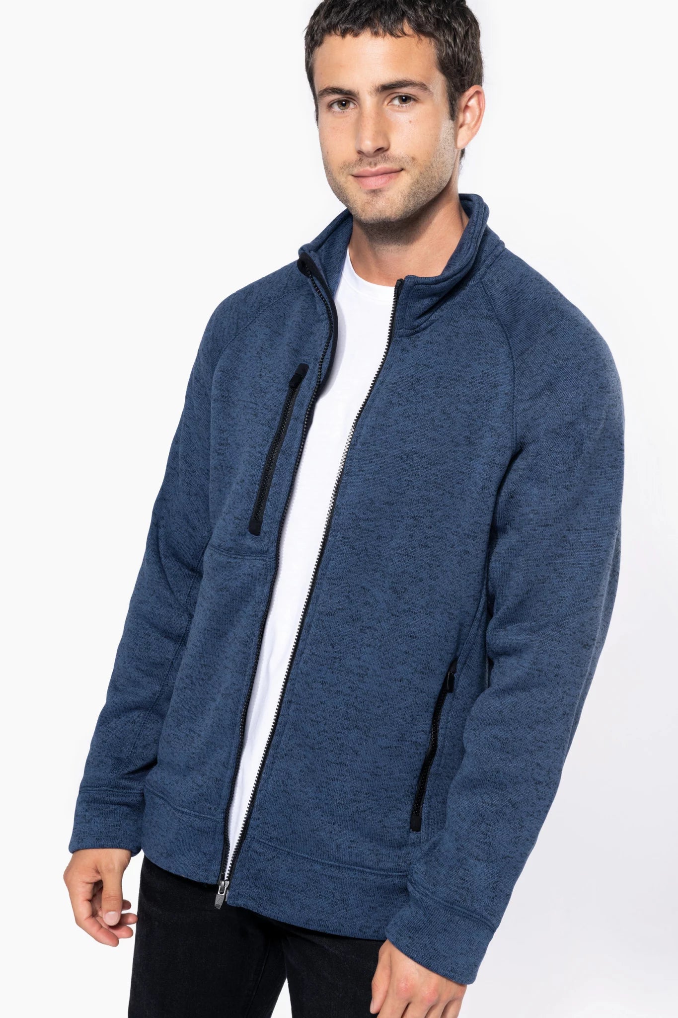 Model Blauw OWN LANE FLEECE Vest