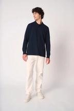 Model van OWN LANE long sleeve polo