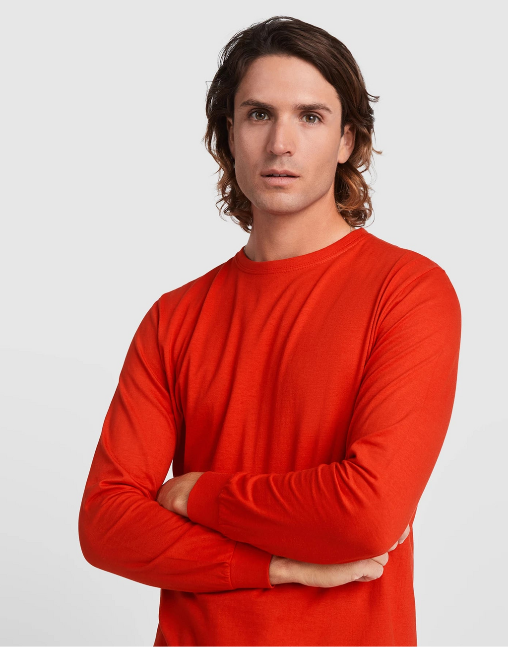 Model Rood OWN LANE Basic Longsleeve