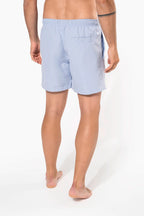 Achterkant van de OWN LANE SHIFT zwembroek in de kleur blauw