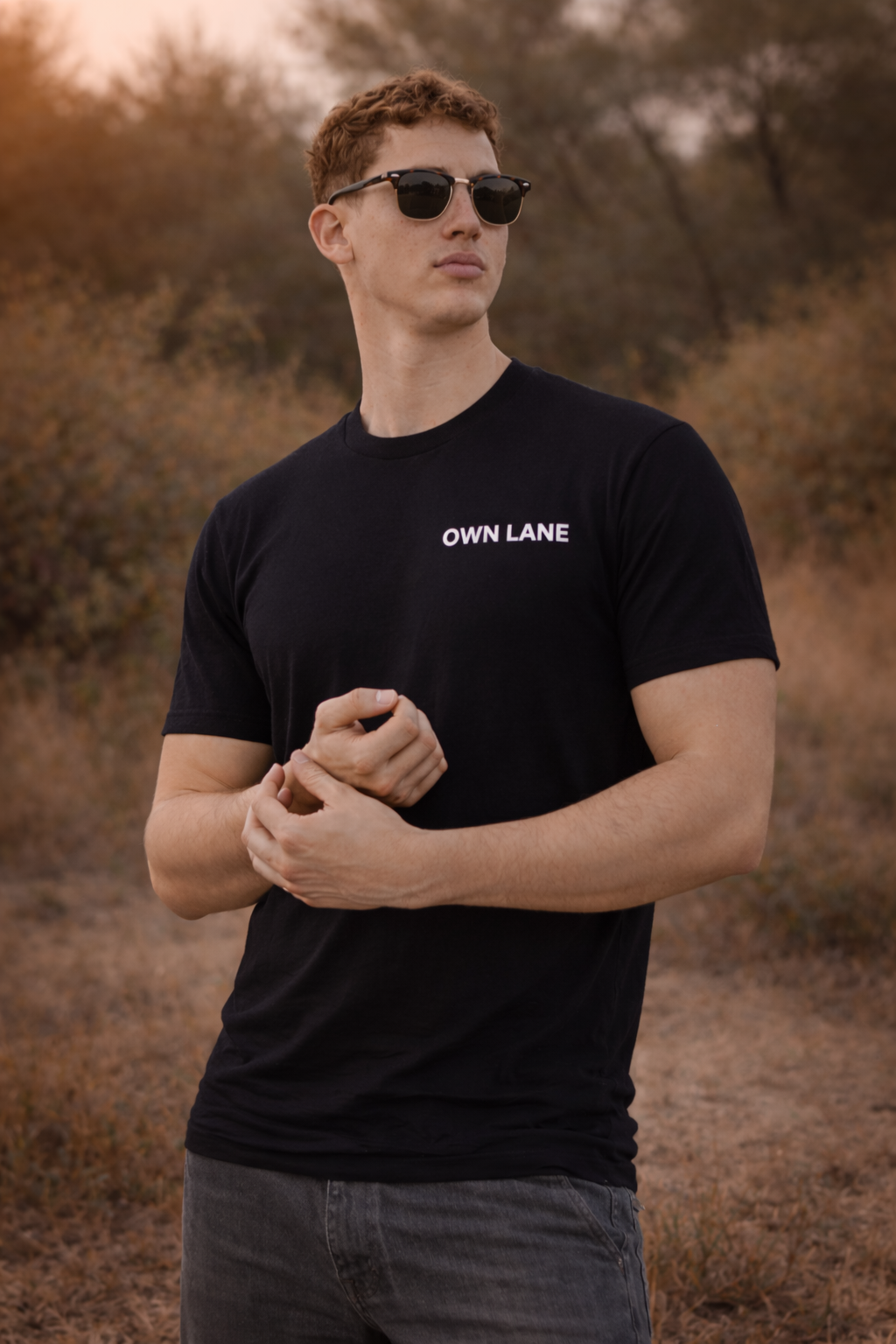 Zwart OWN LANE BASIC T-shirt