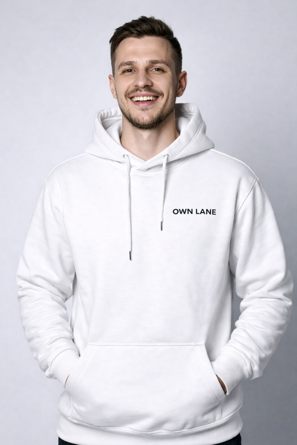 Witte OFF GRID hoodie van OWN LANE